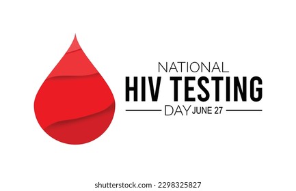 HIV-Testtag. 27. Juni Jährlicher Tag des Gesundheitsbewusstseins. Bannerdesign-Vorlage Vektorgrafik-Hintergrund-Design.