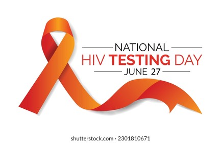 Der HIV-Testtag wird jedes Jahr am 27. Juni beobachtet. Bannerdesign-Vorlage Vektorgrafik-Hintergrund-Design.