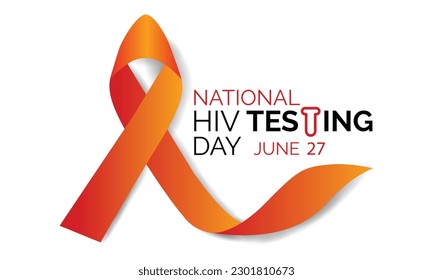 HIV Testing day is observed every year on June 27th. banner design template Vector illustration background design.