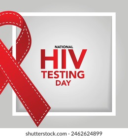 HIV Testing day is observed every year on June 27th. banner design template Vector illustration background design.