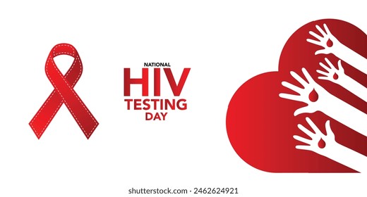 HIV Testing day is observed every year on June 27th. banner design template Vector illustration background design.