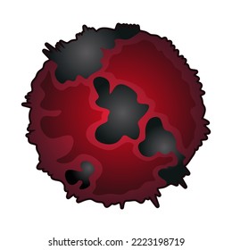 HIV Virus icon vector illustration in semi realistic 3D and trendy design style. Viral infection HIV, AIDS. Sexually transmitted diseases. Human Immunodeficiency Virus. Real editable vector.