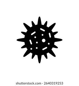 HIV Virus with Spikes Illustration Depicting Viral Structure and Infection