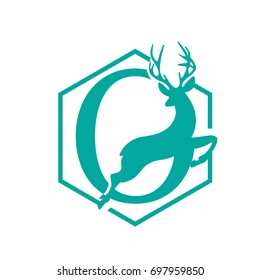 Hive Aqua Jump Deer Letter O Logo