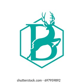 Hive Aqua Jump Deer Letter B Logo