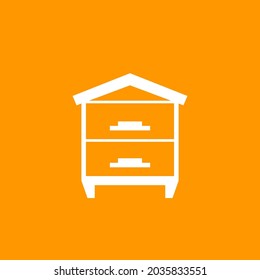 Icono de vector de colmena o casa de abejas