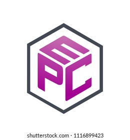 Hive Box Letter P E C Graphic Logo