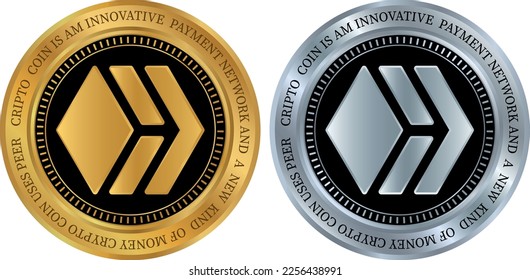 hive coin vector illustrations. 3d drawing