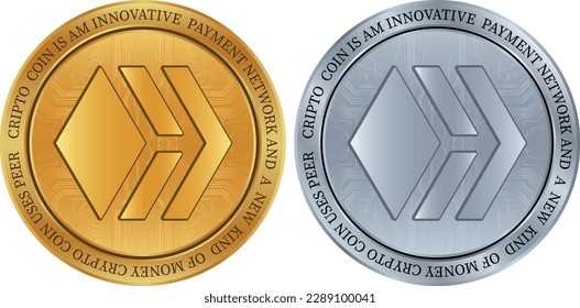 hive coin vector illustrations. 3d drawing