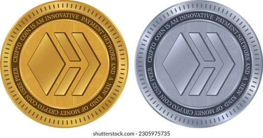 hive coin vector illustrations. 3d drawing