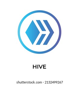 Hive Cryptocurrency coin icon. HIVE coin symbol. Cryptocurrency vector icon. Flat Vector illustration - Vector