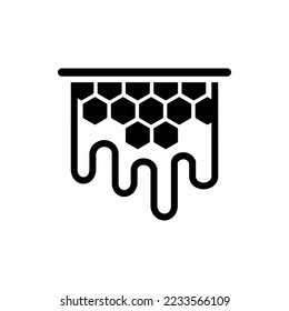 icono de marco de subárbol o signo aislado de marco de colmena en fondo blanco. iconos de cuadro de trama símbolo de elementos vectoriales para web infográfica. apto para íconos como apicultores, colmenas, propóleo, apicultura y más