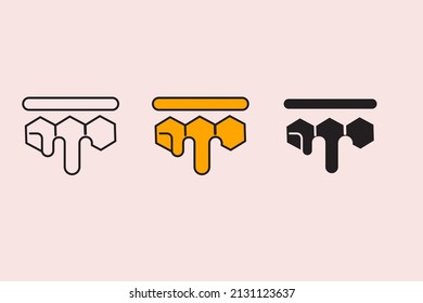 hive frame icons symbol vector elements for infographic web