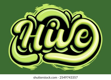 grafite de colmeia lettering tipografia ilustração de arte