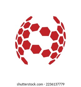 Hive Hexagon Half circle logo icon
