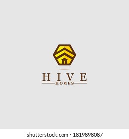Hive Home logo design template vector