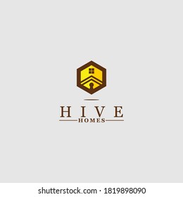 Hive Home logo design template vector