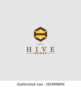 Vector de plantilla de diseño de logotipo Hive Home
