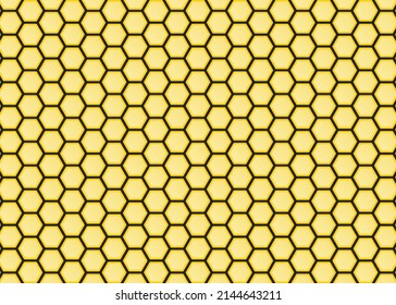 Hive, Honeycombs, Hex Yellow color 