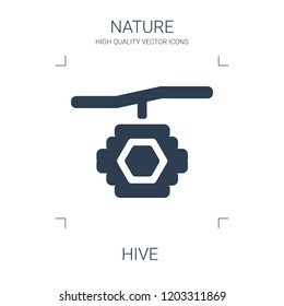 hive icon. high quality filled hive icon on white background. from nature collection flat trendy vector hive symbol. use for web and mobile