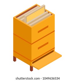 Hive icon. Isometric illustration of hive vector icon for web