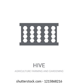 Hive icon. Trendy Hive logo concept on white background from Agriculture Farming and Gardening collection. Suitable for use on web apps, mobile apps and print media.