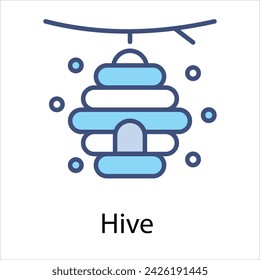 Hive Icon vector, Such Line sign as autumn, Submission of autumn icons. Vector Computer Isolated Pictograms for Web on White Background Editable Stroke stock illustration