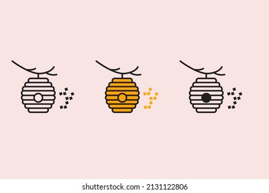 hive icons symbol vector elements for infographic web