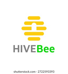 Logotipo de la colmena para la etiqueta original pura del producto de la miel de abeja
