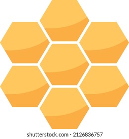 Hive silhouette. Honeycom vector icon. Illustration.