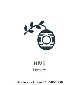 Hive vector icon on white background. Flat vector hive icon symbol sign from modern nature collection for mobile concept and web apps design.