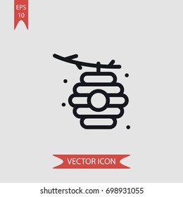 Hive vector icon, simple honey symbol sign, modern vector illustration for web, mobile design 