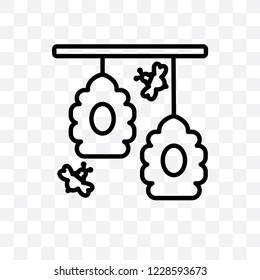 Hive vector linear icon isolated on transparent background, Hive transparency concept can be used for web and mobile