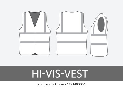 hi-vis-vest black and white tech pack