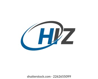 HIZ letter creative modern elegant swoosh logo design