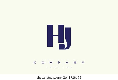 HJ Abstract Geometric Logo Design. Modern and elegant logo design with simplistic typography elements, showcasing branding excellence.