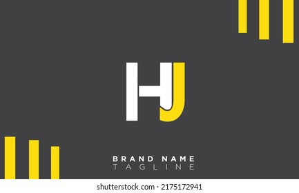 HJ Alphabet letters Initials Monogram logo JH