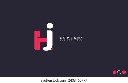 HJ Alphabet letters Initials Monogram logo JH, H and J