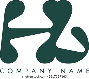 HJ creative modern abstract letter logo vector design. Usable for your company or business and brand identity.