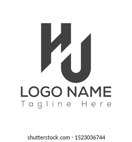 Hj or HU letter logo design template for all kind of use 