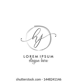 HJ Initial beauty monogram logo vector