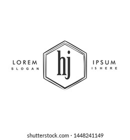 HJ Initial beauty monogram logo vector