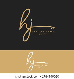 HJ Initial letter handwriting and signature logo.