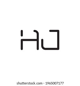 hj initial letter vector logo
