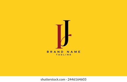 HJ, JH, diseño Abstractas del logotipo del alfabeto de la letra del monograma inicial
