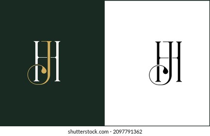 HJ ,JH Abstract Letters Logo Monogram