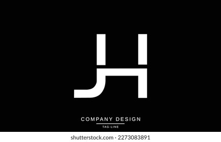 HJ, JH, Abstract Letters Logo Monogram