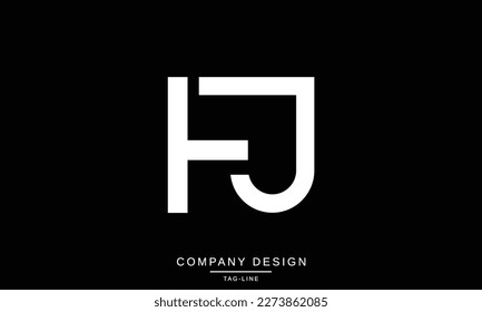 HJ, JH, Abstract Letters Logo Monogram