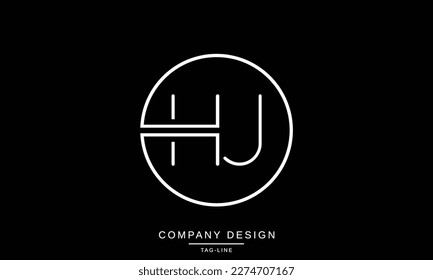 HJ, JH, Abstract Letters Logo Monogram