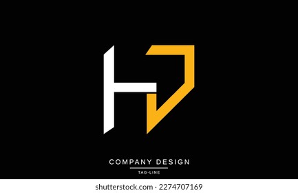 HJ, JH, Abstract Letters Logo Monogram